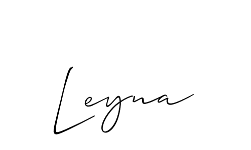 Create a beautiful signature design for name Leyna. With this signature (Allison_Script) fonts, you can make a handwritten signature for free. Leyna signature style 2 images and pictures png