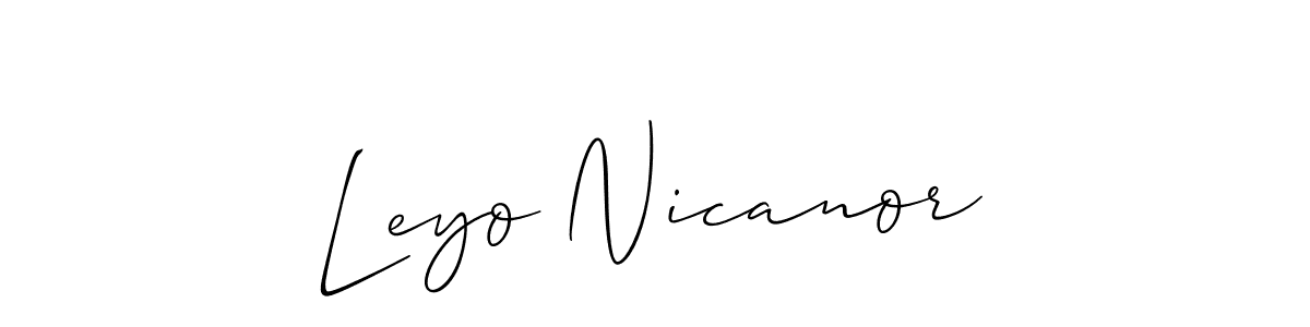 Best and Professional Signature Style for Leyo Nicanor. Allison_Script Best Signature Style Collection. Leyo Nicanor signature style 2 images and pictures png