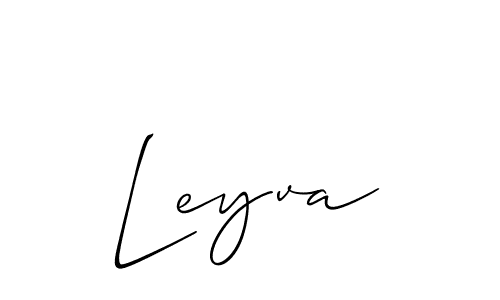 Create a beautiful signature design for name Leyva. With this signature (Allison_Script) fonts, you can make a handwritten signature for free. Leyva signature style 2 images and pictures png