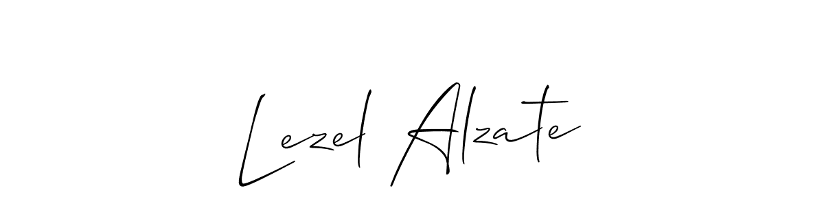 Design your own signature with our free online signature maker. With this signature software, you can create a handwritten (Allison_Script) signature for name Lezel Alzate. Lezel Alzate signature style 2 images and pictures png