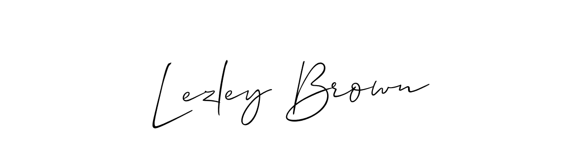 Also we have Lezley Brown name is the best signature style. Create professional handwritten signature collection using Allison_Script autograph style. Lezley Brown signature style 2 images and pictures png