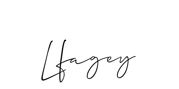 Allison_Script is a professional signature style that is perfect for those who want to add a touch of class to their signature. It is also a great choice for those who want to make their signature more unique. Get Lfagey name to fancy signature for free. Lfagey signature style 2 images and pictures png