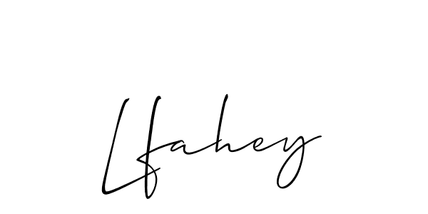 How to Draw Lfahey signature style? Allison_Script is a latest design signature styles for name Lfahey. Lfahey signature style 2 images and pictures png