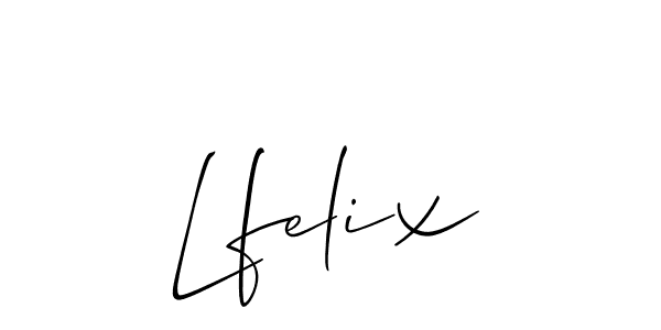Lfelix stylish signature style. Best Handwritten Sign (Allison_Script) for my name. Handwritten Signature Collection Ideas for my name Lfelix. Lfelix signature style 2 images and pictures png