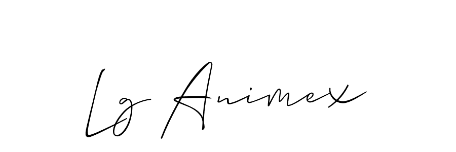Allison_Script is a professional signature style that is perfect for those who want to add a touch of class to their signature. It is also a great choice for those who want to make their signature more unique. Get Lg Animex name to fancy signature for free. Lg Animex signature style 2 images and pictures png