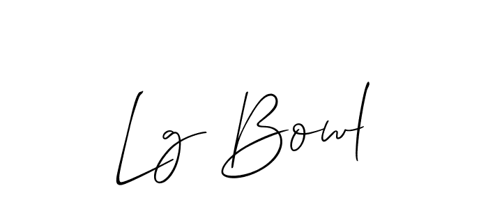 Also we have Lg Bowl name is the best signature style. Create professional handwritten signature collection using Allison_Script autograph style. Lg Bowl signature style 2 images and pictures png