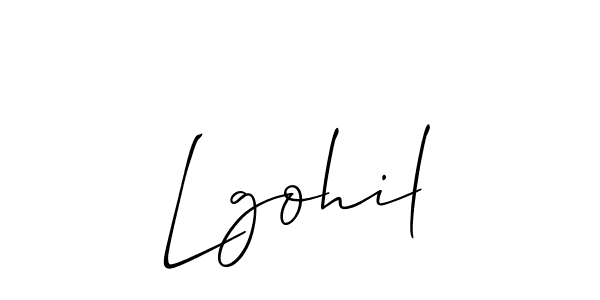 if you are searching for the best signature style for your name Lgohil. so please give up your signature search. here we have designed multiple signature styles  using Allison_Script. Lgohil signature style 2 images and pictures png