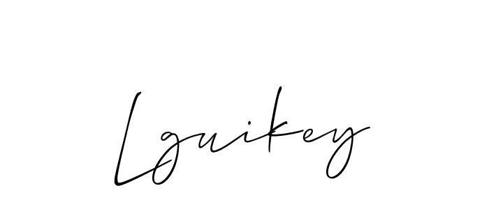 How to make Lguikey signature? Allison_Script is a professional autograph style. Create handwritten signature for Lguikey name. Lguikey signature style 2 images and pictures png