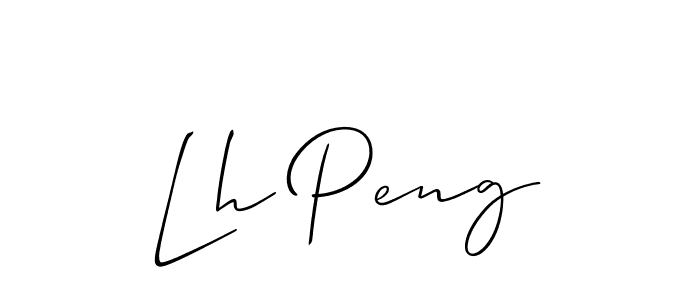 Design your own signature with our free online signature maker. With this signature software, you can create a handwritten (Allison_Script) signature for name Lh Peng. Lh Peng signature style 2 images and pictures png