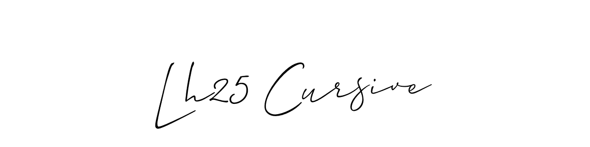 Allison_Script is a professional signature style that is perfect for those who want to add a touch of class to their signature. It is also a great choice for those who want to make their signature more unique. Get Lh25 Cursive name to fancy signature for free. Lh25 Cursive signature style 2 images and pictures png