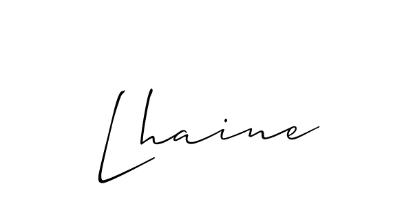 Best and Professional Signature Style for Lhaine. Allison_Script Best Signature Style Collection. Lhaine signature style 2 images and pictures png