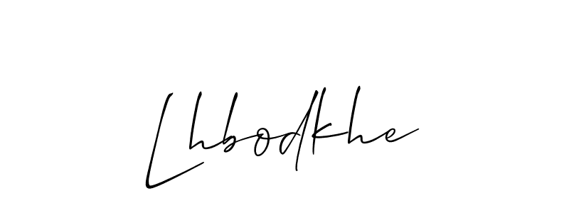 It looks lik you need a new signature style for name Lhbodkhe. Design unique handwritten (Allison_Script) signature with our free signature maker in just a few clicks. Lhbodkhe signature style 2 images and pictures png