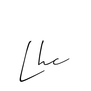 You should practise on your own different ways (Allison_Script) to write your name (Lhc) in signature. don't let someone else do it for you. Lhc signature style 2 images and pictures png