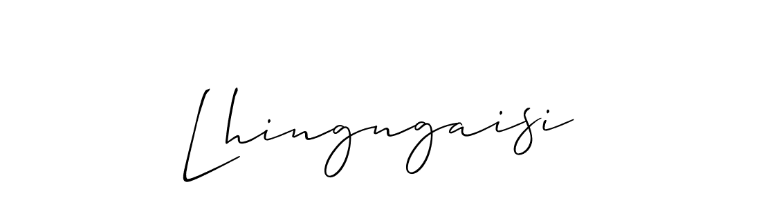 if you are searching for the best signature style for your name Lhingngaisi. so please give up your signature search. here we have designed multiple signature styles  using Allison_Script. Lhingngaisi signature style 2 images and pictures png