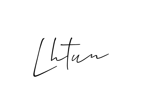 How to make Lhtun signature? Allison_Script is a professional autograph style. Create handwritten signature for Lhtun name. Lhtun signature style 2 images and pictures png