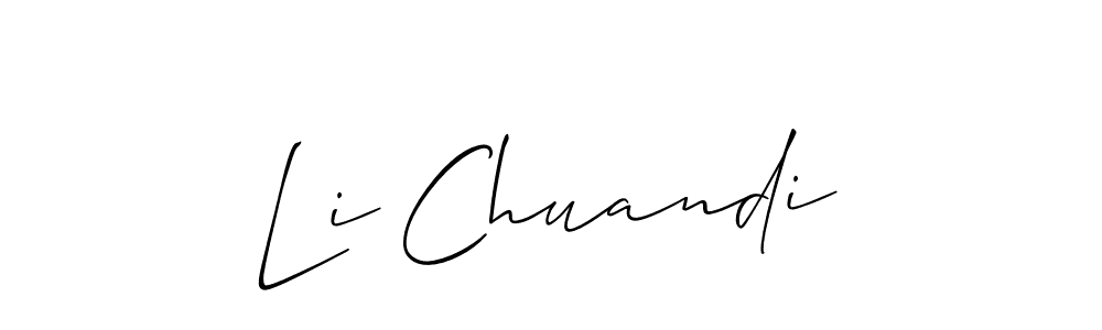 Make a short Li Chuandi signature style. Manage your documents anywhere anytime using Allison_Script. Create and add eSignatures, submit forms, share and send files easily. Li Chuandi signature style 2 images and pictures png