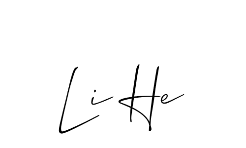 Best and Professional Signature Style for Li He. Allison_Script Best Signature Style Collection. Li He signature style 2 images and pictures png