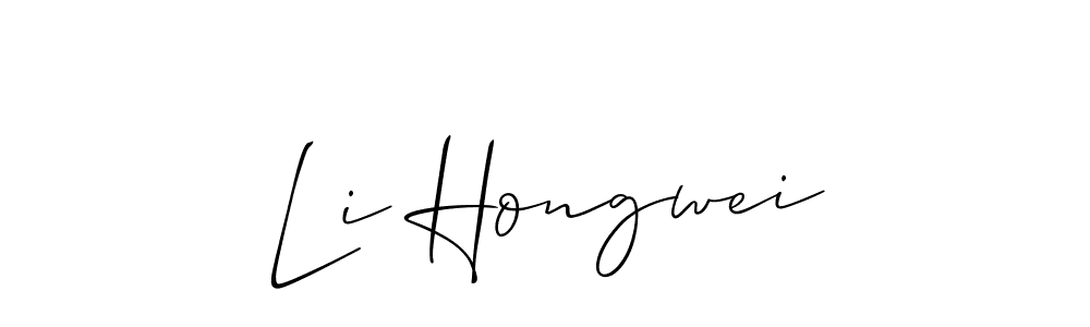 Use a signature maker to create a handwritten signature online. With this signature software, you can design (Allison_Script) your own signature for name Li Hongwei. Li Hongwei signature style 2 images and pictures png