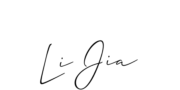 Make a beautiful signature design for name Li Jia. With this signature (Allison_Script) style, you can create a handwritten signature for free. Li Jia signature style 2 images and pictures png