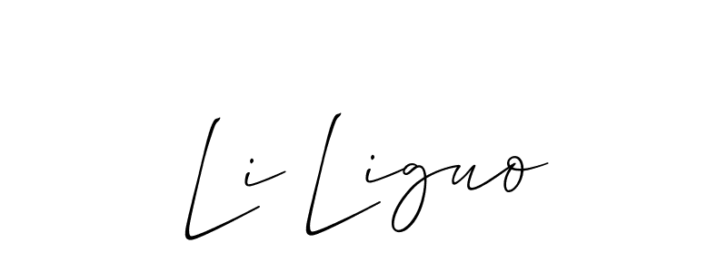 Li Liguo stylish signature style. Best Handwritten Sign (Allison_Script) for my name. Handwritten Signature Collection Ideas for my name Li Liguo. Li Liguo signature style 2 images and pictures png