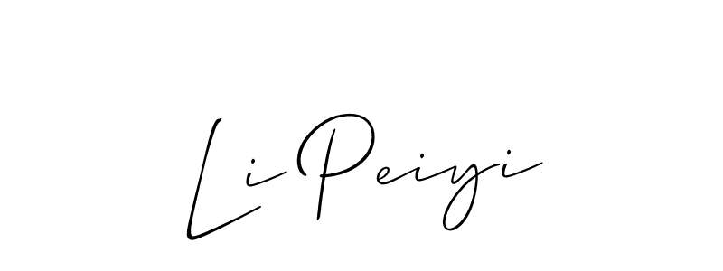 Design your own signature with our free online signature maker. With this signature software, you can create a handwritten (Allison_Script) signature for name Li Peiyi. Li Peiyi signature style 2 images and pictures png
