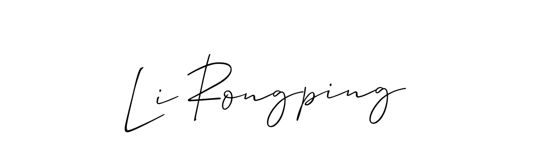 It looks lik you need a new signature style for name Li Rongping. Design unique handwritten (Allison_Script) signature with our free signature maker in just a few clicks. Li Rongping signature style 2 images and pictures png