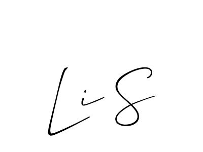 How to make Li S name signature. Use Allison_Script style for creating short signs online. This is the latest handwritten sign. Li S signature style 2 images and pictures png