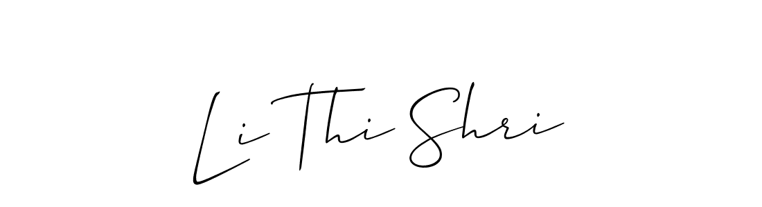 if you are searching for the best signature style for your name Li Thi Shri. so please give up your signature search. here we have designed multiple signature styles  using Allison_Script. Li Thi Shri signature style 2 images and pictures png