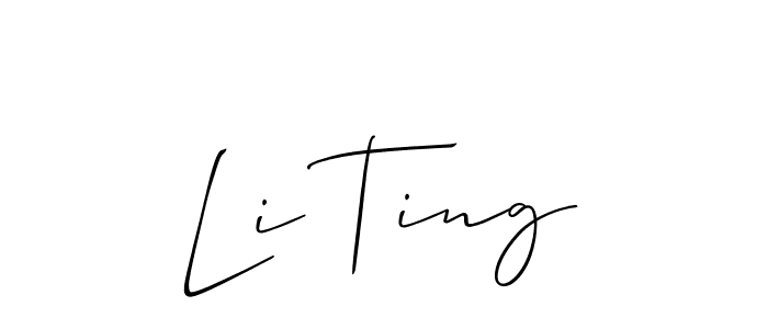 Also You can easily find your signature by using the search form. We will create Li Ting name handwritten signature images for you free of cost using Allison_Script sign style. Li Ting signature style 2 images and pictures png
