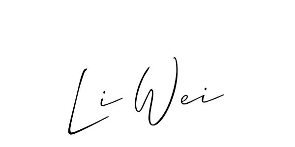 Also You can easily find your signature by using the search form. We will create Li Wei name handwritten signature images for you free of cost using Allison_Script sign style. Li Wei signature style 2 images and pictures png