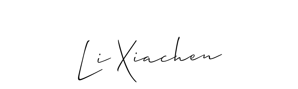 How to make Li Xiachen signature? Allison_Script is a professional autograph style. Create handwritten signature for Li Xiachen name. Li Xiachen signature style 2 images and pictures png
