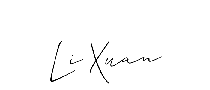 Create a beautiful signature design for name Li Xuan. With this signature (Allison_Script) fonts, you can make a handwritten signature for free. Li Xuan signature style 2 images and pictures png