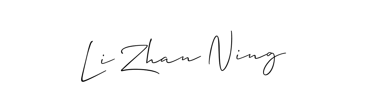 Use a signature maker to create a handwritten signature online. With this signature software, you can design (Allison_Script) your own signature for name Li Zhan Ning. Li Zhan Ning signature style 2 images and pictures png
