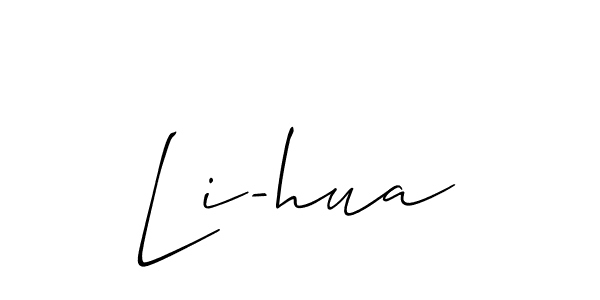 How to make Li-hua name signature. Use Allison_Script style for creating short signs online. This is the latest handwritten sign. Li-hua signature style 2 images and pictures png