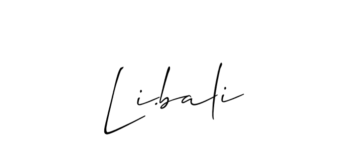 You should practise on your own different ways (Allison_Script) to write your name (Li.bali) in signature. don't let someone else do it for you. Li.bali signature style 2 images and pictures png