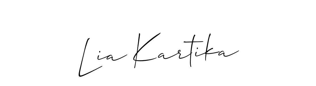 How to make Lia Kartika signature? Allison_Script is a professional autograph style. Create handwritten signature for Lia Kartika name. Lia Kartika signature style 2 images and pictures png