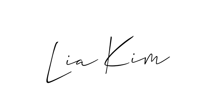 Use a signature maker to create a handwritten signature online. With this signature software, you can design (Allison_Script) your own signature for name Lia Kim. Lia Kim signature style 2 images and pictures png