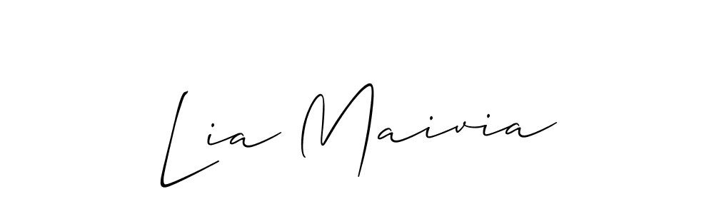The best way (Allison_Script) to make a short signature is to pick only two or three words in your name. The name Lia Maivia include a total of six letters. For converting this name. Lia Maivia signature style 2 images and pictures png