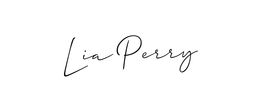 Allison_Script is a professional signature style that is perfect for those who want to add a touch of class to their signature. It is also a great choice for those who want to make their signature more unique. Get Lia Perry name to fancy signature for free. Lia Perry signature style 2 images and pictures png