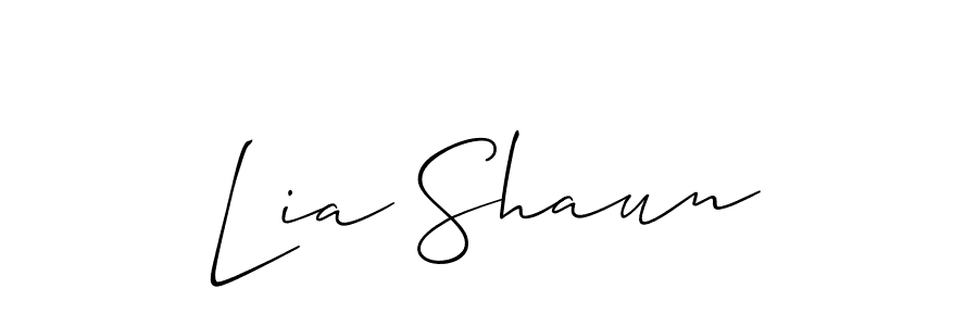 How to make Lia Shaun name signature. Use Allison_Script style for creating short signs online. This is the latest handwritten sign. Lia Shaun signature style 2 images and pictures png