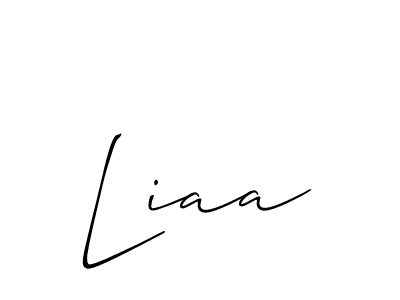 How to make Liaa signature? Allison_Script is a professional autograph style. Create handwritten signature for Liaa name. Liaa signature style 2 images and pictures png