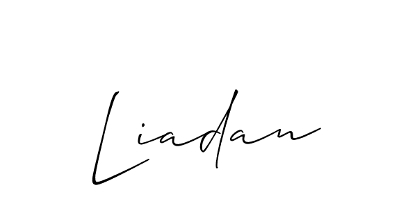 Create a beautiful signature design for name Liadan. With this signature (Allison_Script) fonts, you can make a handwritten signature for free. Liadan signature style 2 images and pictures png