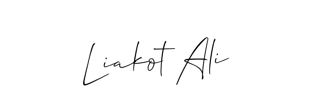 Design your own signature with our free online signature maker. With this signature software, you can create a handwritten (Allison_Script) signature for name Liakot Ali. Liakot Ali signature style 2 images and pictures png