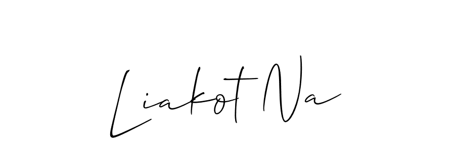 It looks lik you need a new signature style for name Liakot Na. Design unique handwritten (Allison_Script) signature with our free signature maker in just a few clicks. Liakot Na signature style 2 images and pictures png