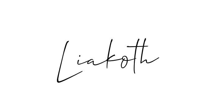 Check out images of Autograph of Liakoth name. Actor Liakoth Signature Style. Allison_Script is a professional sign style online. Liakoth signature style 2 images and pictures png