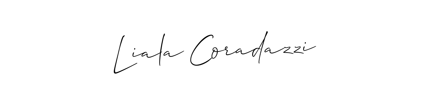 You can use this online signature creator to create a handwritten signature for the name Liala Coradazzi. This is the best online autograph maker. Liala Coradazzi signature style 2 images and pictures png