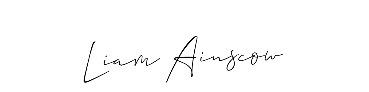 How to Draw Liam Ainscow signature style? Allison_Script is a latest design signature styles for name Liam Ainscow. Liam Ainscow signature style 2 images and pictures png