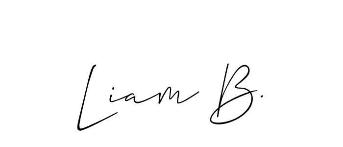 See photos of Liam B. official signature by Spectra . Check more albums & portfolios. Read reviews & check more about Allison_Script font. Liam B. signature style 2 images and pictures png