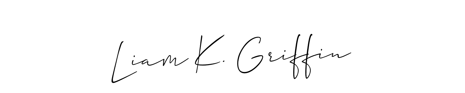 Also we have Liam K. Griffin name is the best signature style. Create professional handwritten signature collection using Allison_Script autograph style. Liam K. Griffin signature style 2 images and pictures png