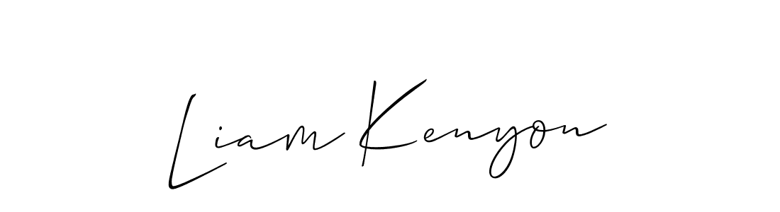 How to make Liam Kenyon signature? Allison_Script is a professional autograph style. Create handwritten signature for Liam Kenyon name. Liam Kenyon signature style 2 images and pictures png